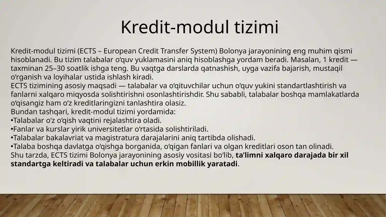 Bolonyajarayoniva uningta’limnimodernizatsiyalashdagiroli 4