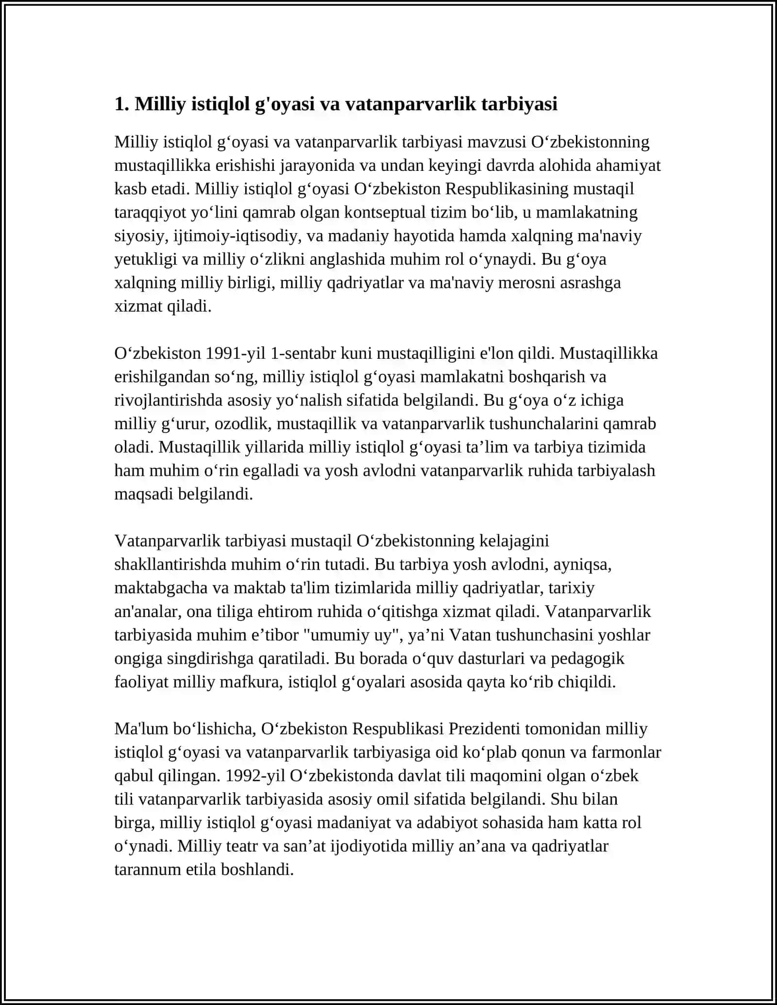 OILADA VATANPARVARLIK TARBIYASI 4