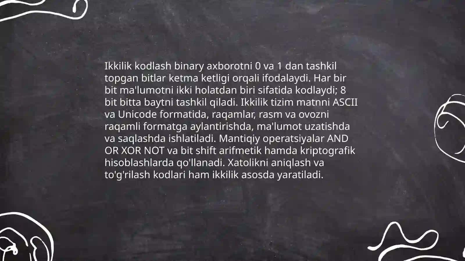 Axborotni kodlash turlari 4