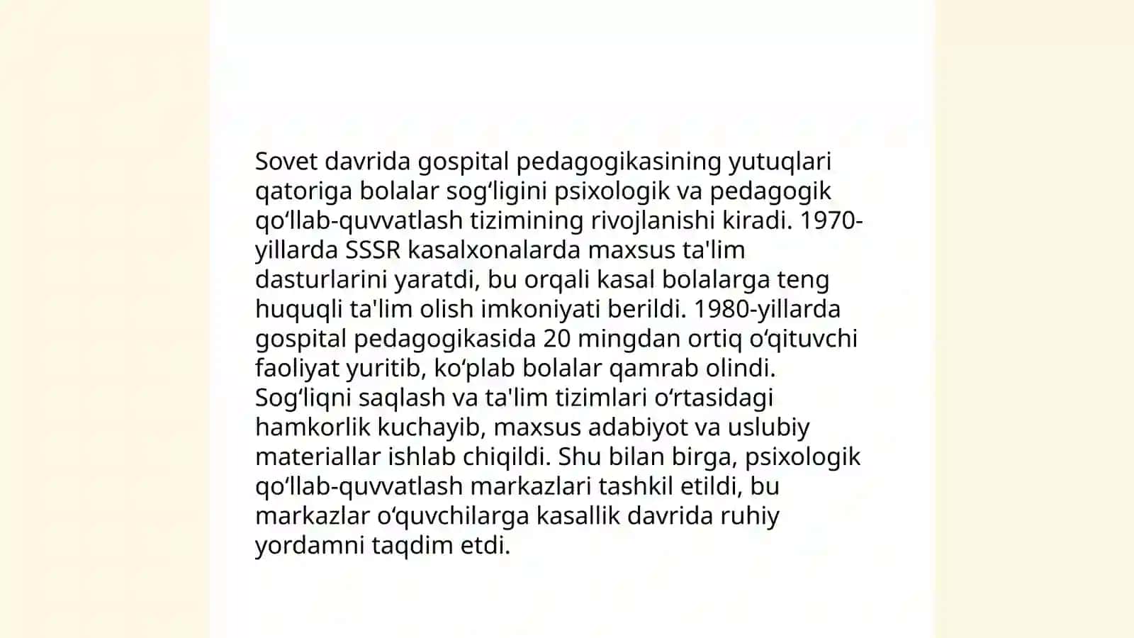 O'zbekistonda gospital pedagogika fanining rivojlanish tarixi 4