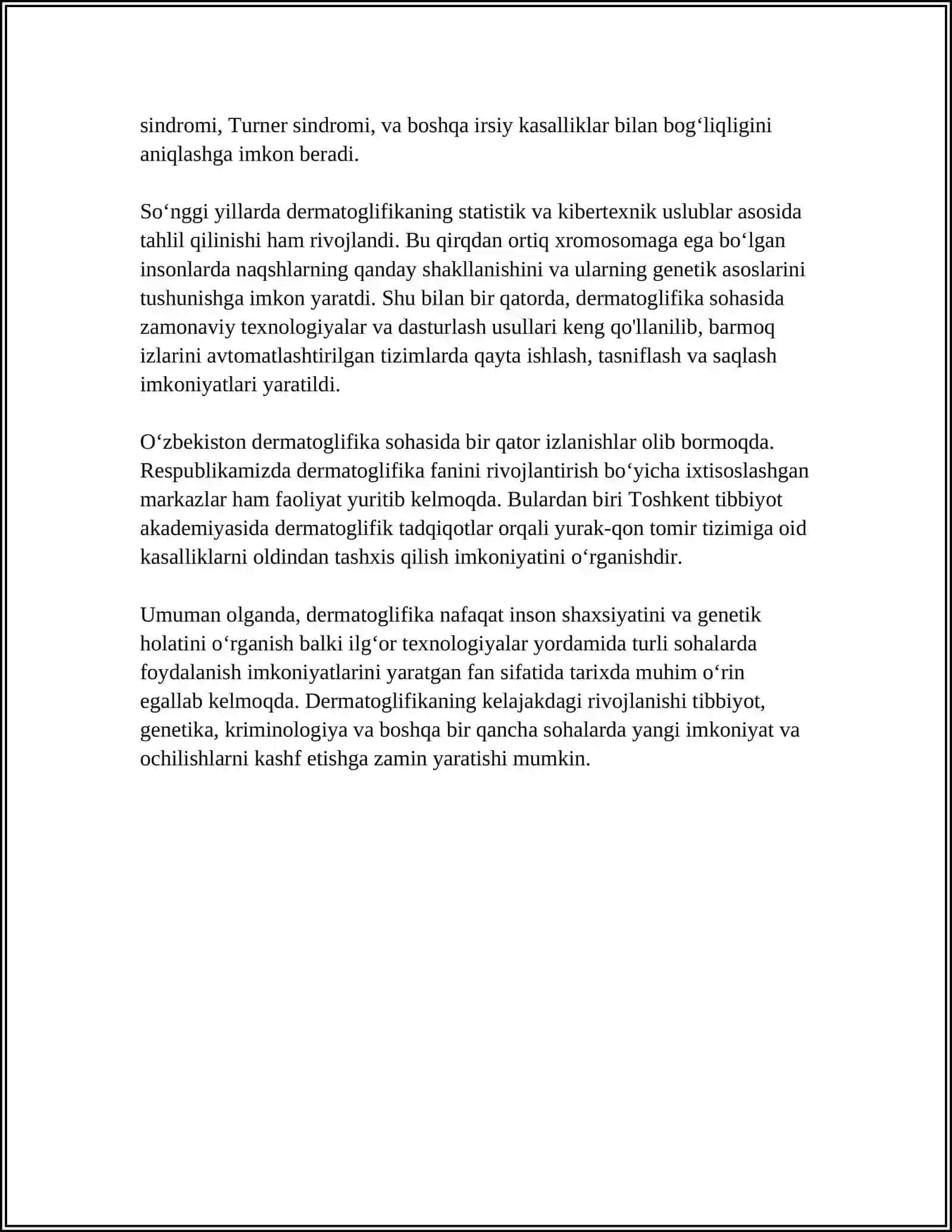 ODAM GENETIKASINING USULLARI: DERMOTOGLIFIKA USULI 4