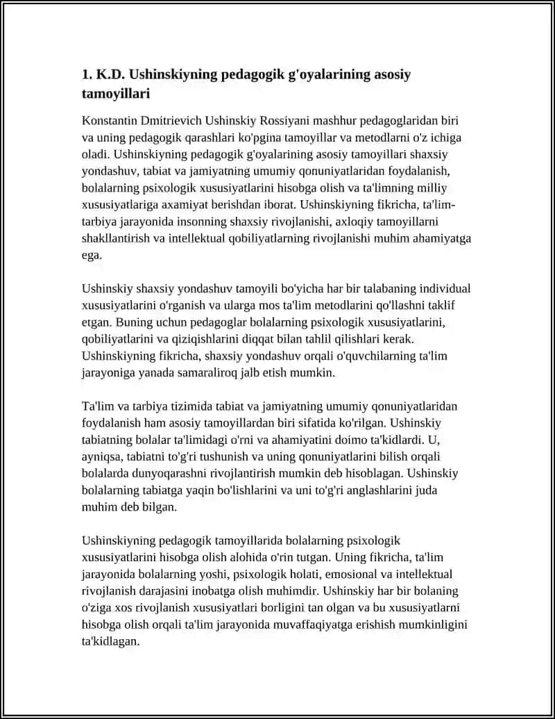 K.D.USHANISKIYNING PEDAGOGIK G'OYALAR 4