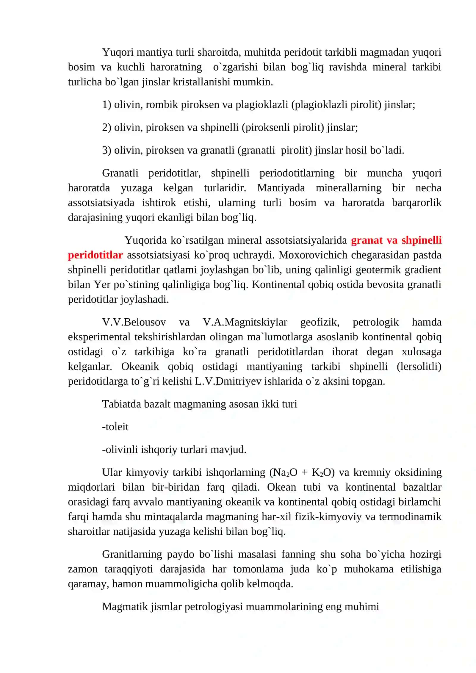 Minerallarni hosil bo‘lish sharoitlari 4