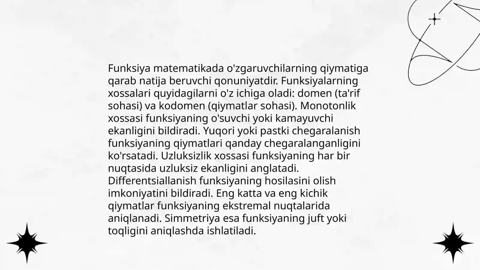 Funksiya tushunchasi 4
