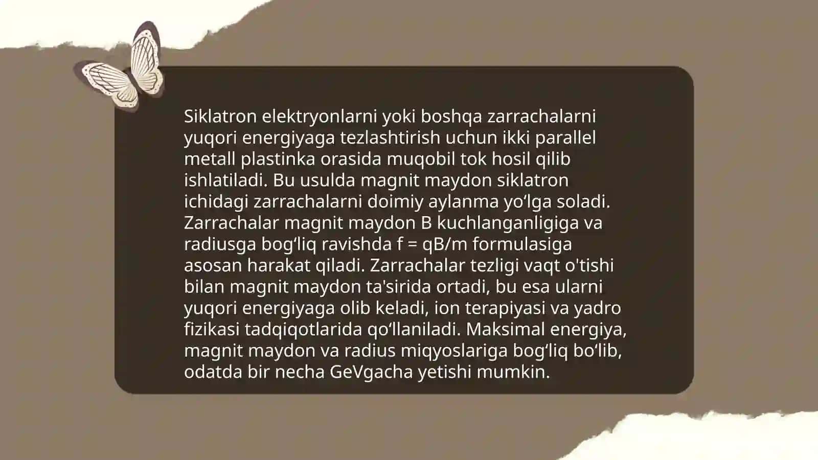 Siklatron va effektiv massa 4