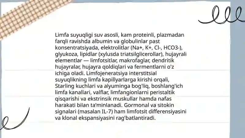 Limfa tizimining fiziologiyasi 4