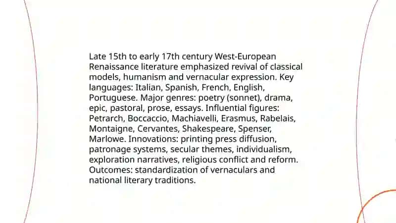 West-European literature of the 17th century 4