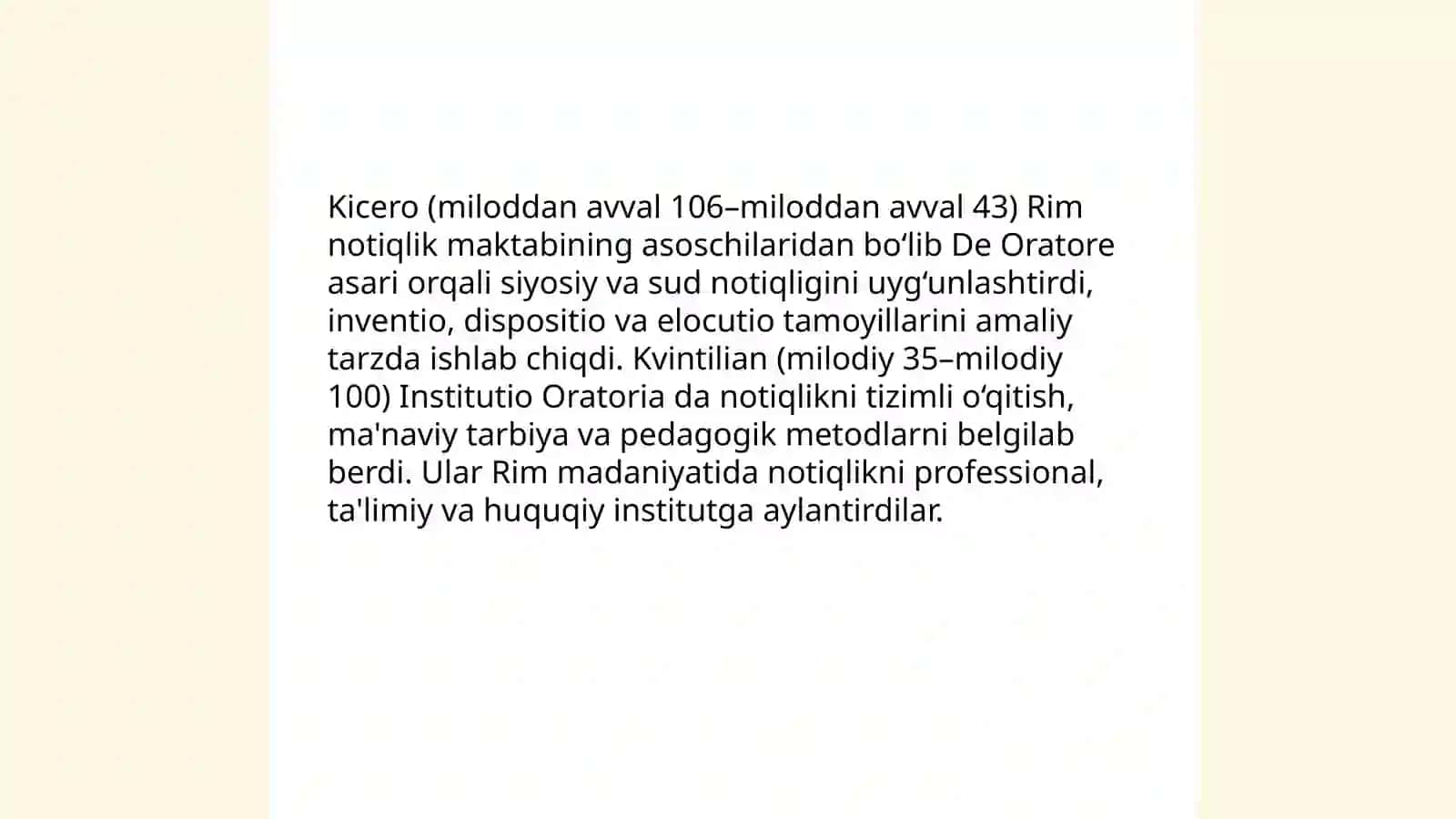 G'arb madaniyati tarixida notiqlik san'atining o'rni 4