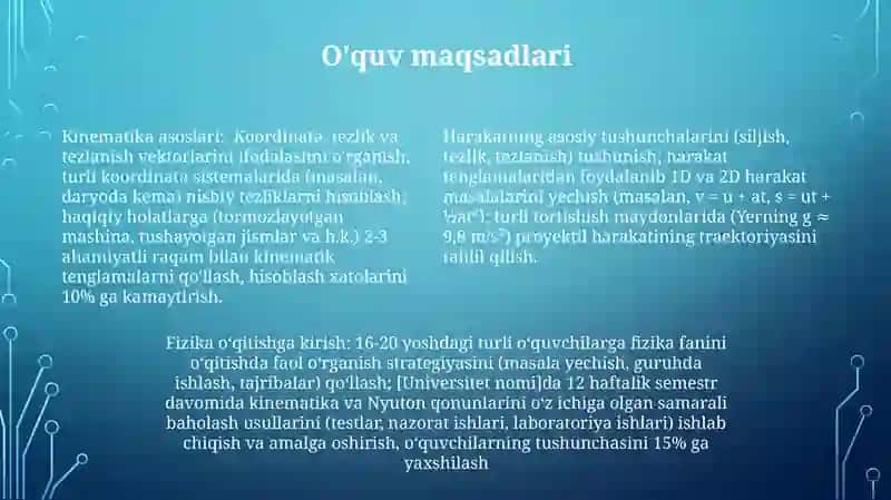 Fizika faniga kirish 4