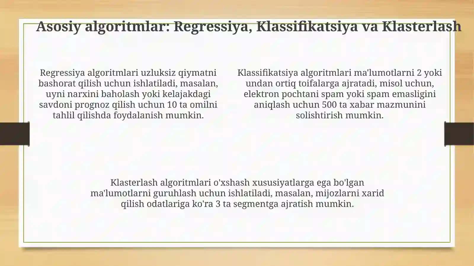 Mashinalarni o'rgatishning asosiy prinsiplari va turlari 4