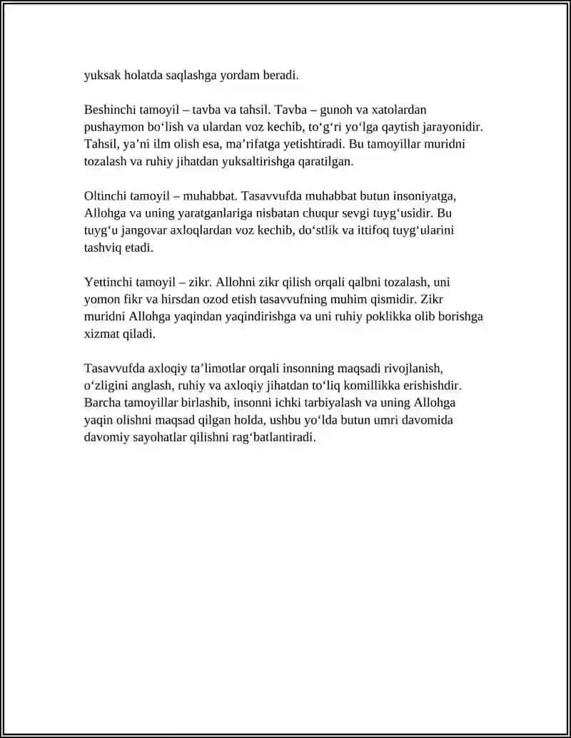 TASAVVUFDA AXLOQIY TAʼLIMOTLAR 4