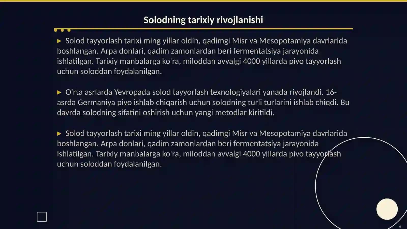 Solod tayyorlash tehnalogiyasi 4