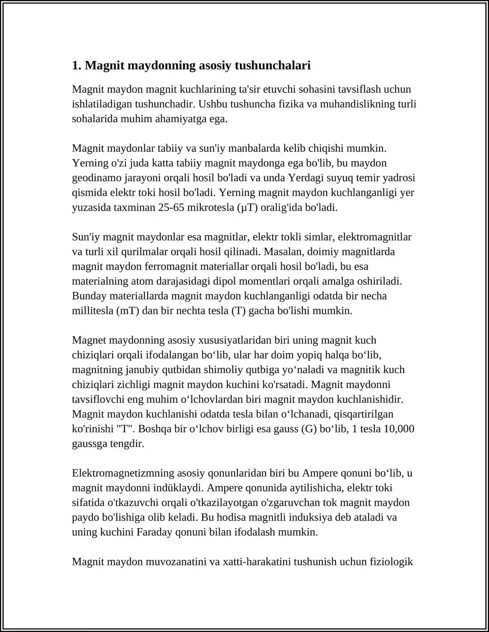 MAGNIT MAYDONDA ZARYADLI ZARRALARNING HARAKATI.LARENT KUCHI 4