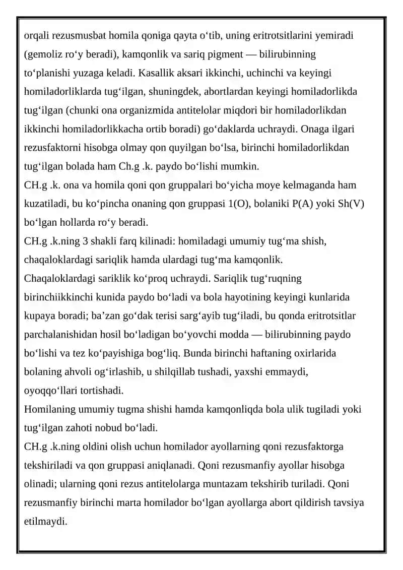 CHAQALOQLARNING GEMOLITIK KASALLIGI 4