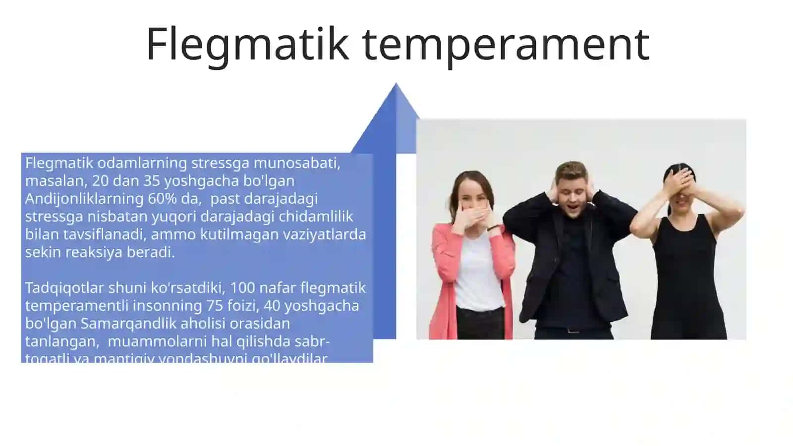 Xulq atvor tiplari va stressga chidamlilik darajasi 4