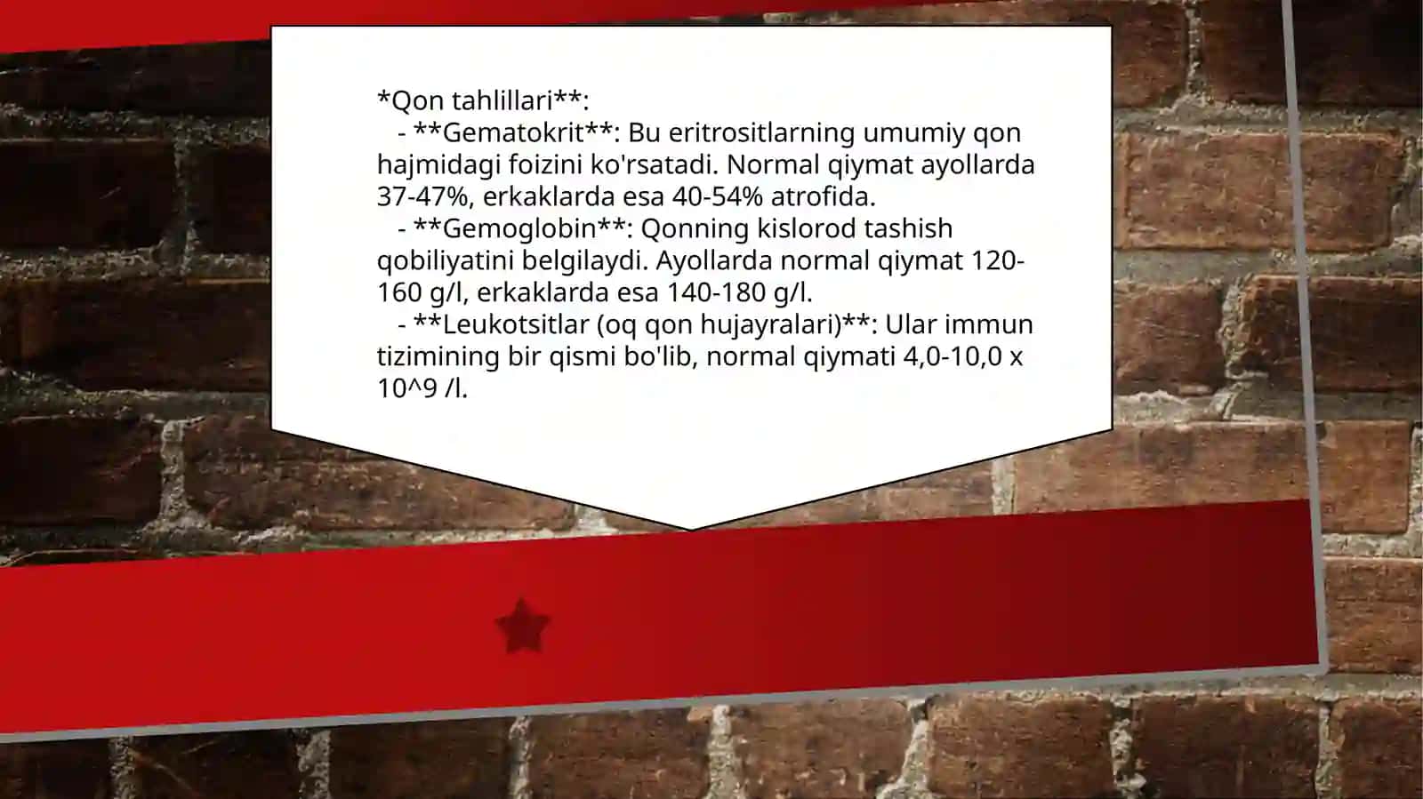 Miqdor vasifa klinik labaratoriyatekshiruvi 4