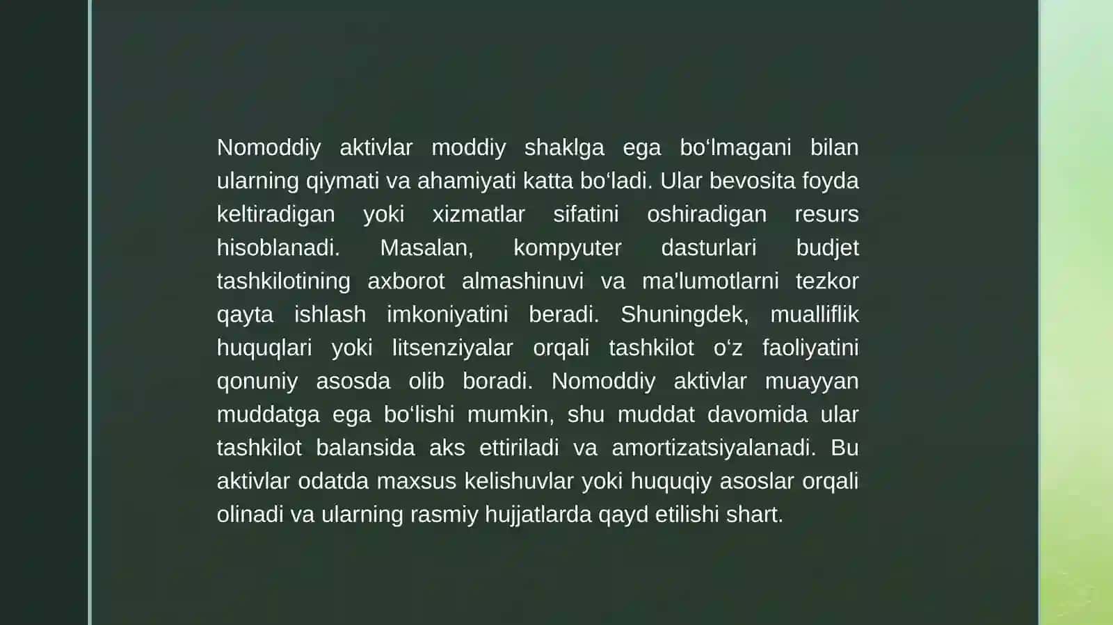 Budjettashkilotlaridan omoddiy aktivlar 4