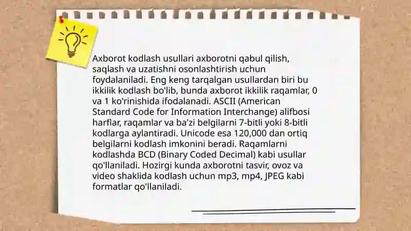 Axbarotni qayta ishlashning mantiqiy asoslari 4
