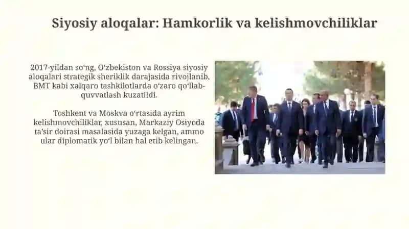 O'zbekiston va Rossiya aloqalari 4