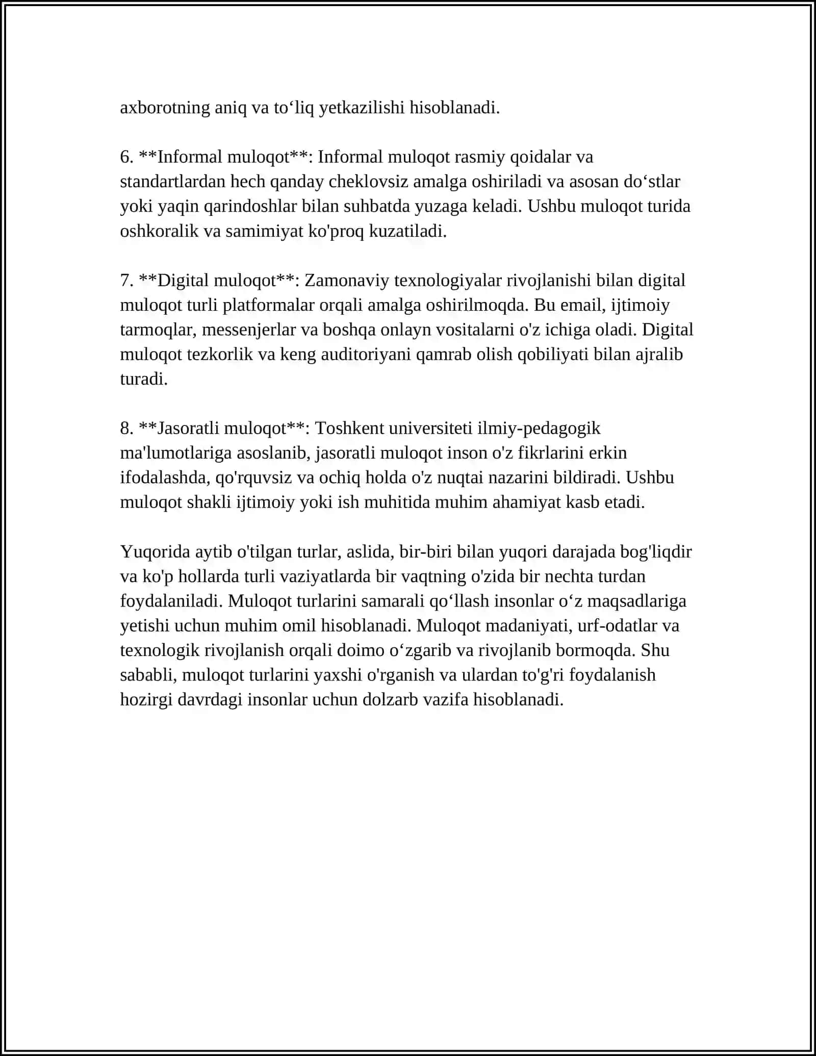 MULOQOT HAQIDA TUSHUNCHA 4