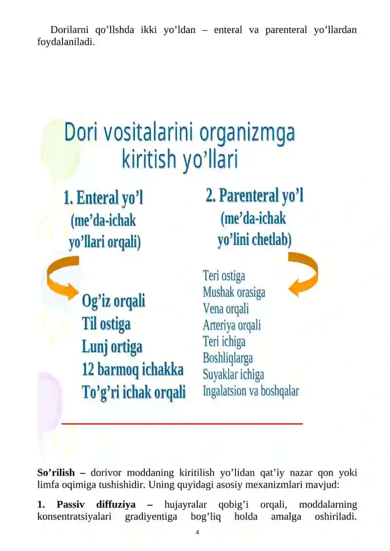 Farmakologiya Qo'llanma o'zbek tilida 4