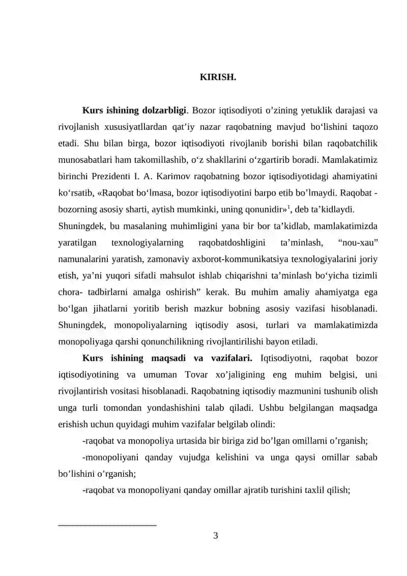 Monopoliyaga qarshi kurash va raqobatni rivojlantirish 4