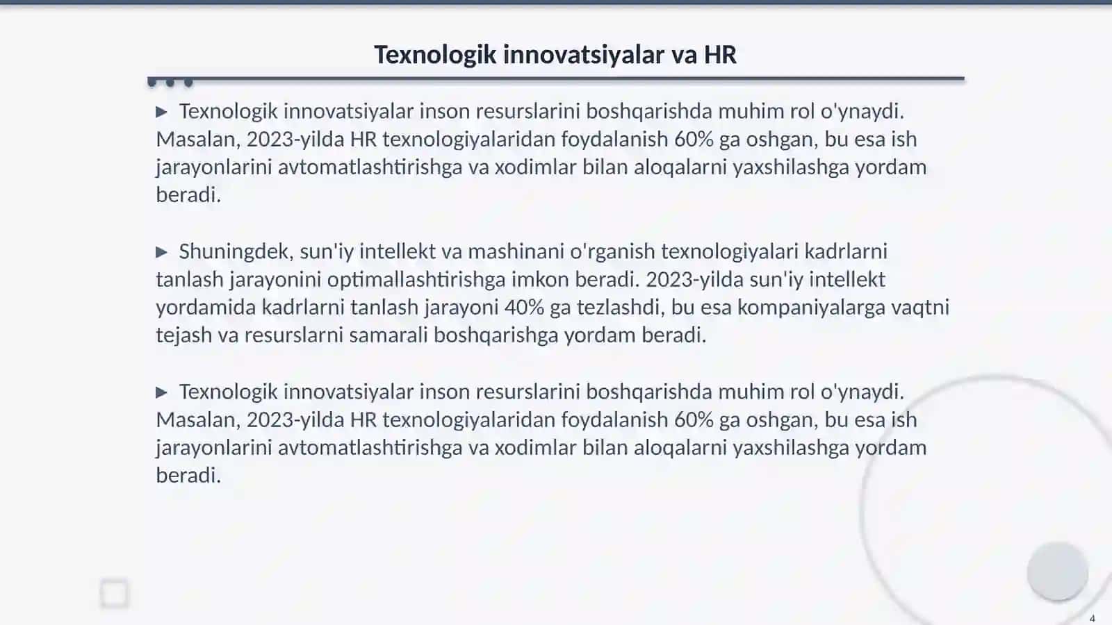 Inson resurlarini boshqarishda innovatsiya 4