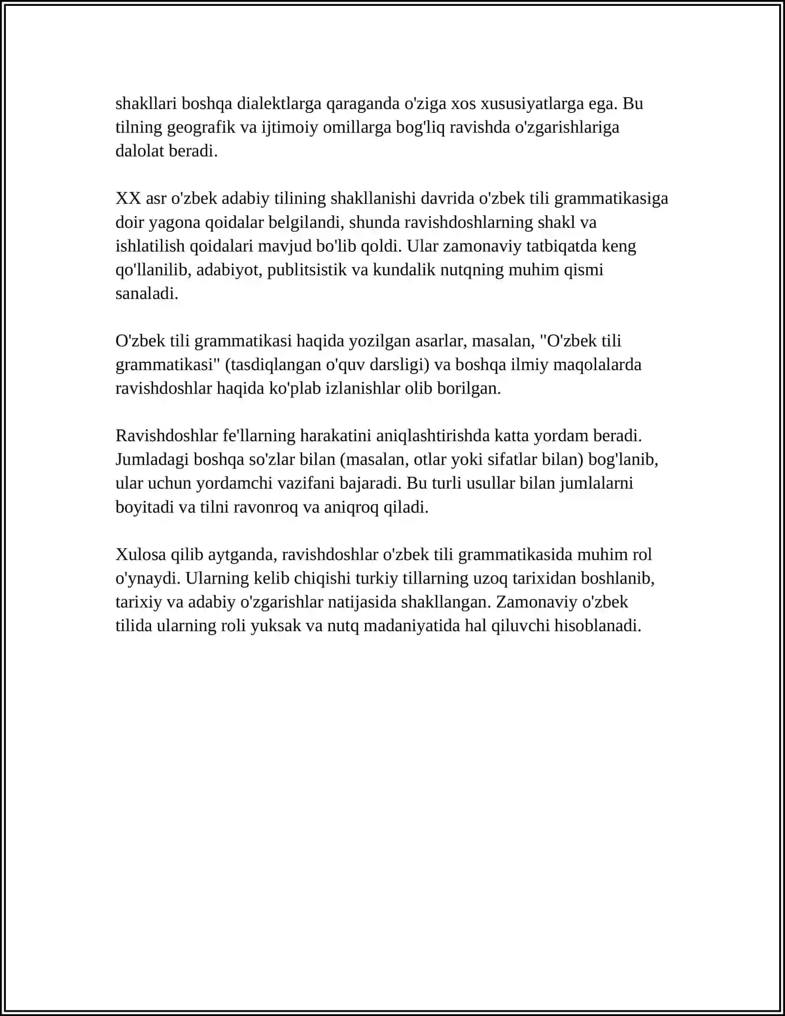 O'ZBEK TILIDA RAVISHDOSH 4
