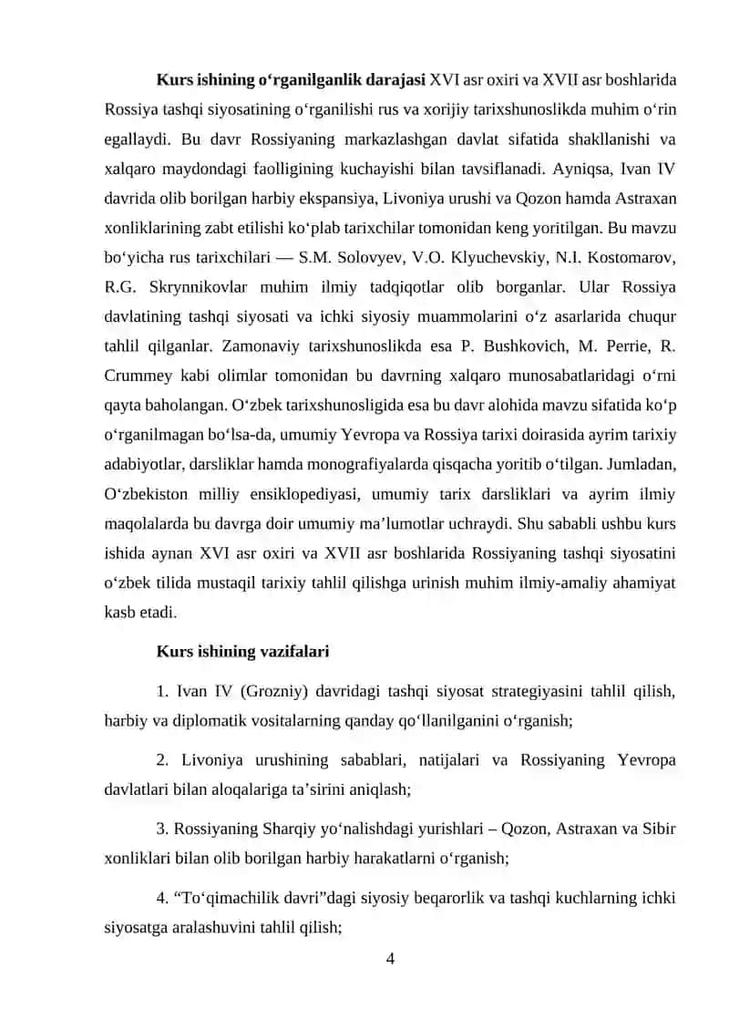 Rossiya tashqi siyosati XVI-XVII asrlarda 4