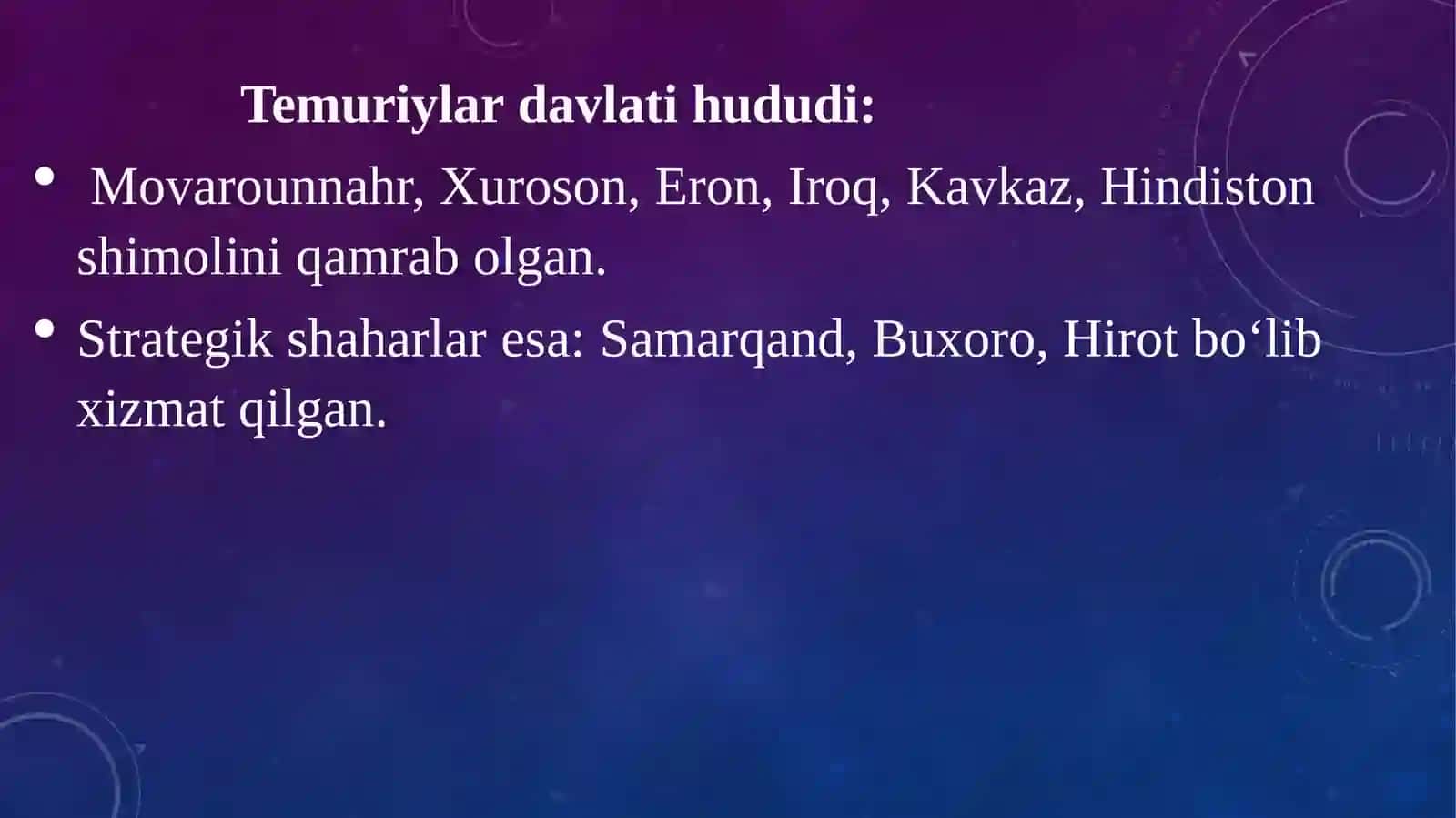 Amir Temur va Temuriylar davrida madaniyat va san’at 4