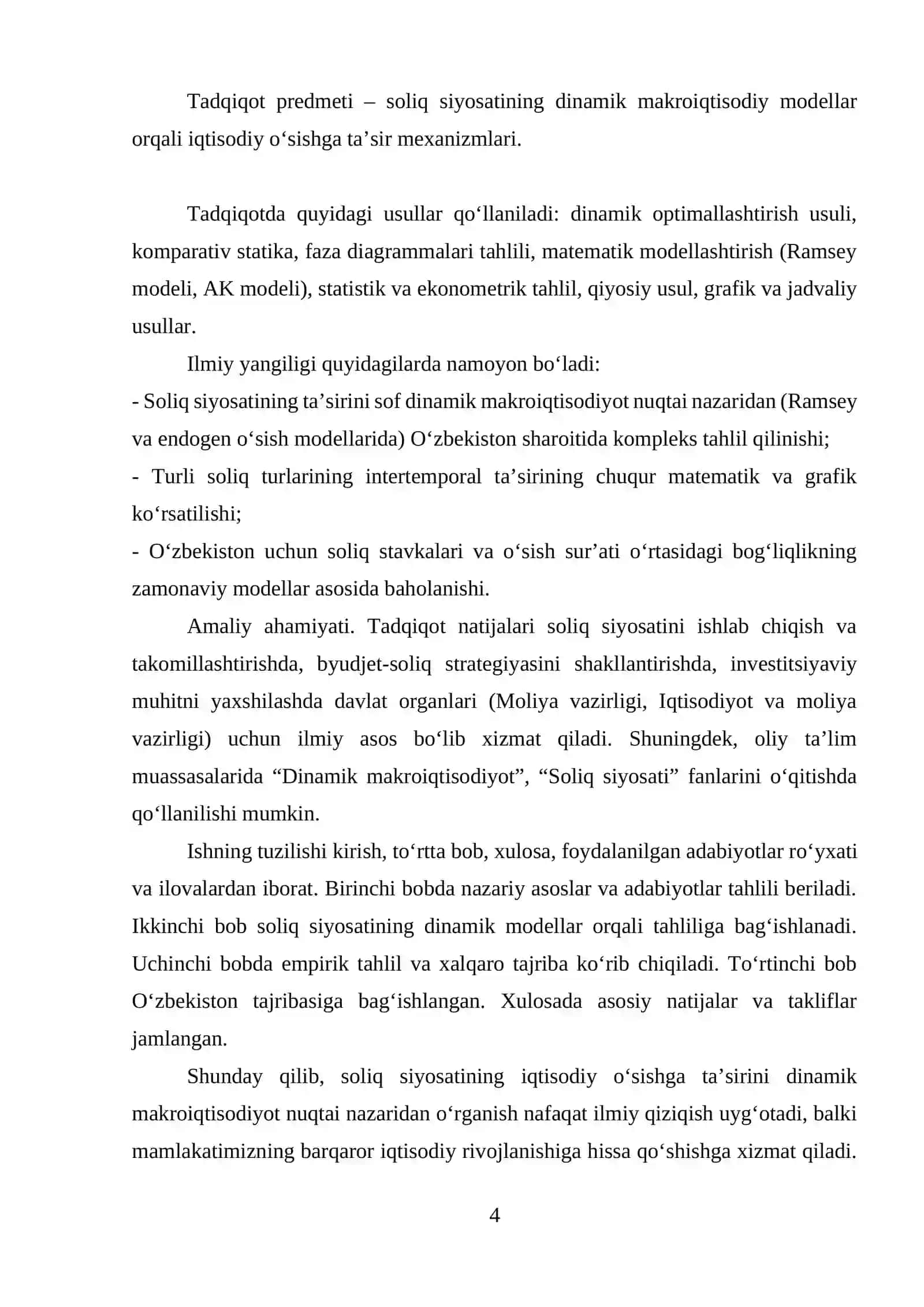 SOLIQ SIYOSATINING IQTISODIY O‘SISHGA TA’SIRI 4