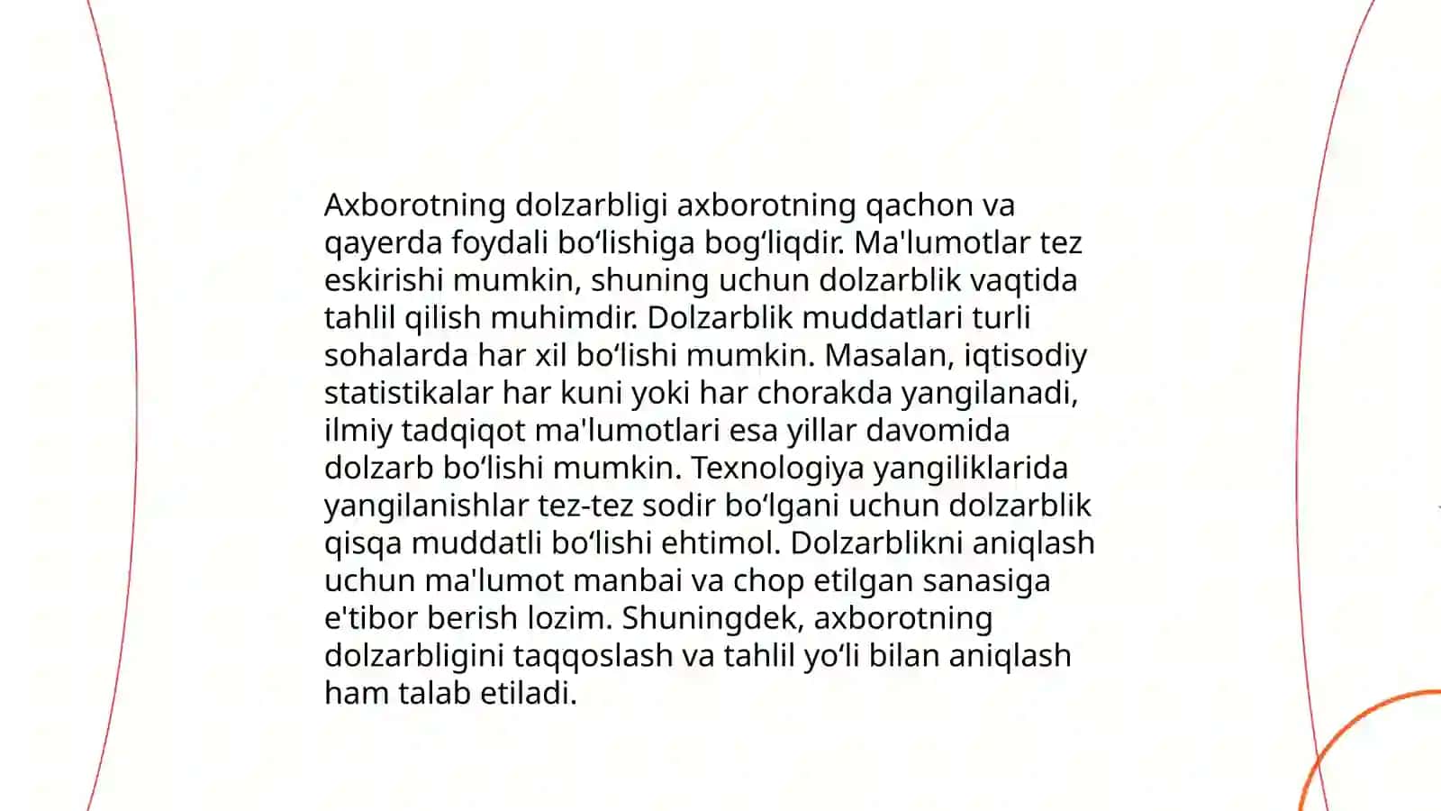 Axborot xususiyatlari 4