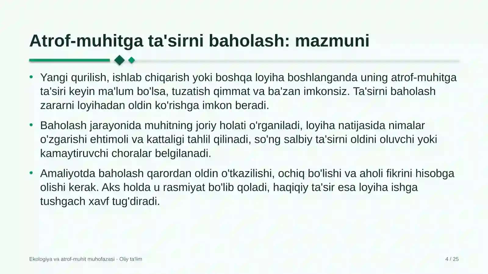 elektr montaj ishlarida atrof muhitga ta'sirni baholash 7572 4