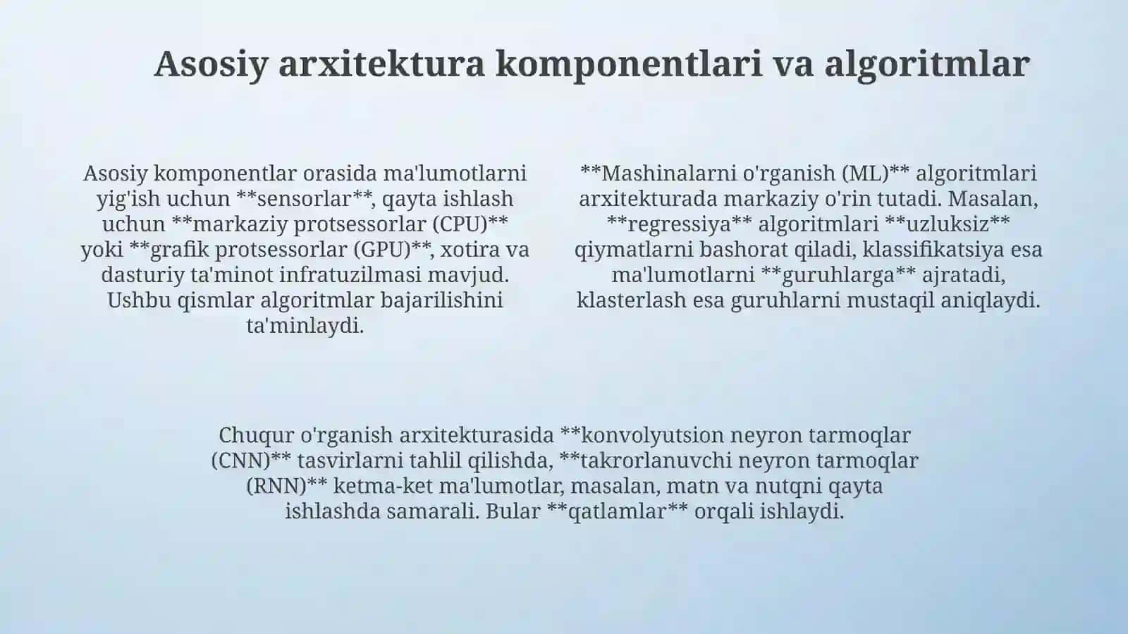 Sunʼiyintellektarxitekturasini 4