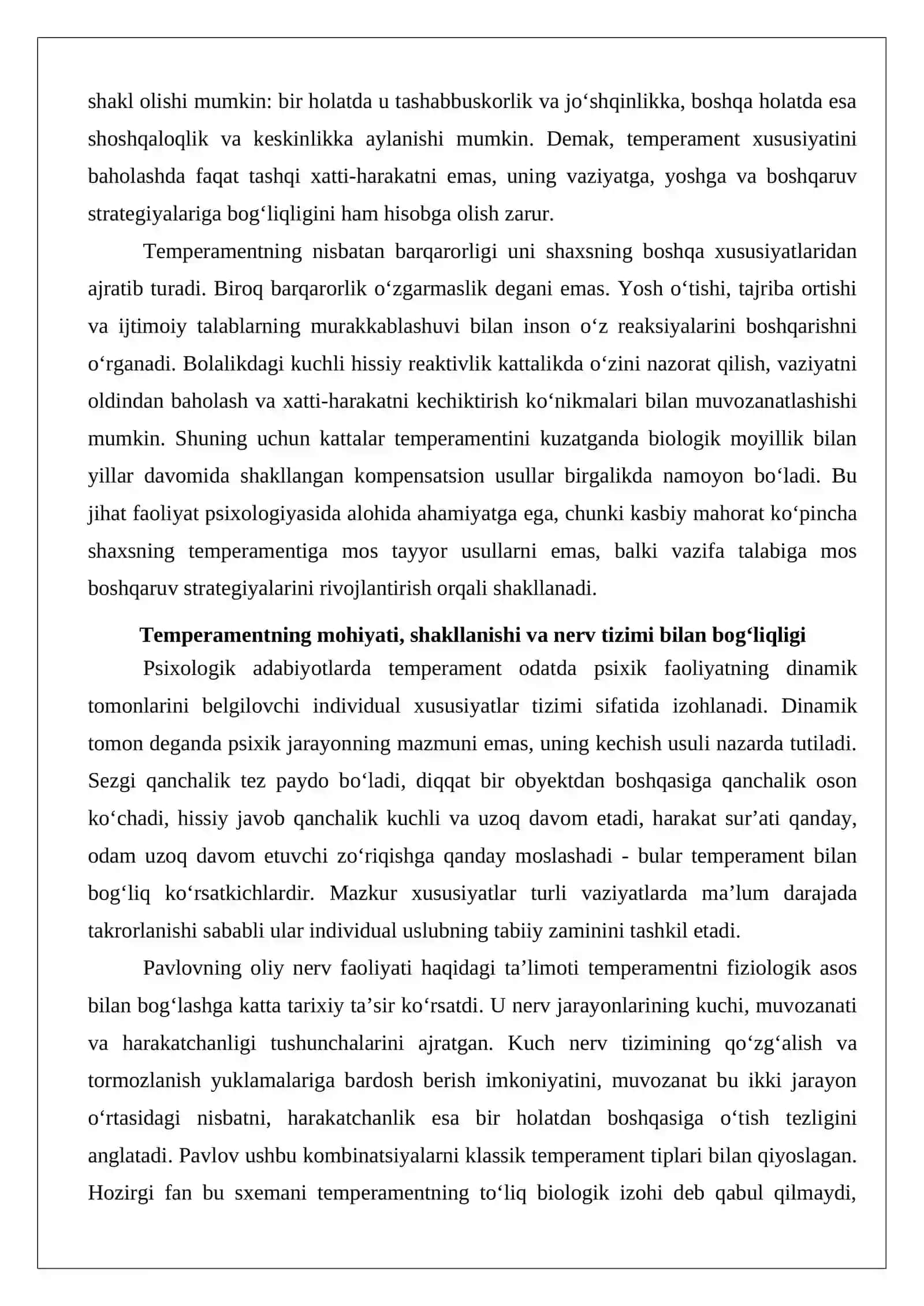 Temperament va faoliyatning individual xususiyatlari 4