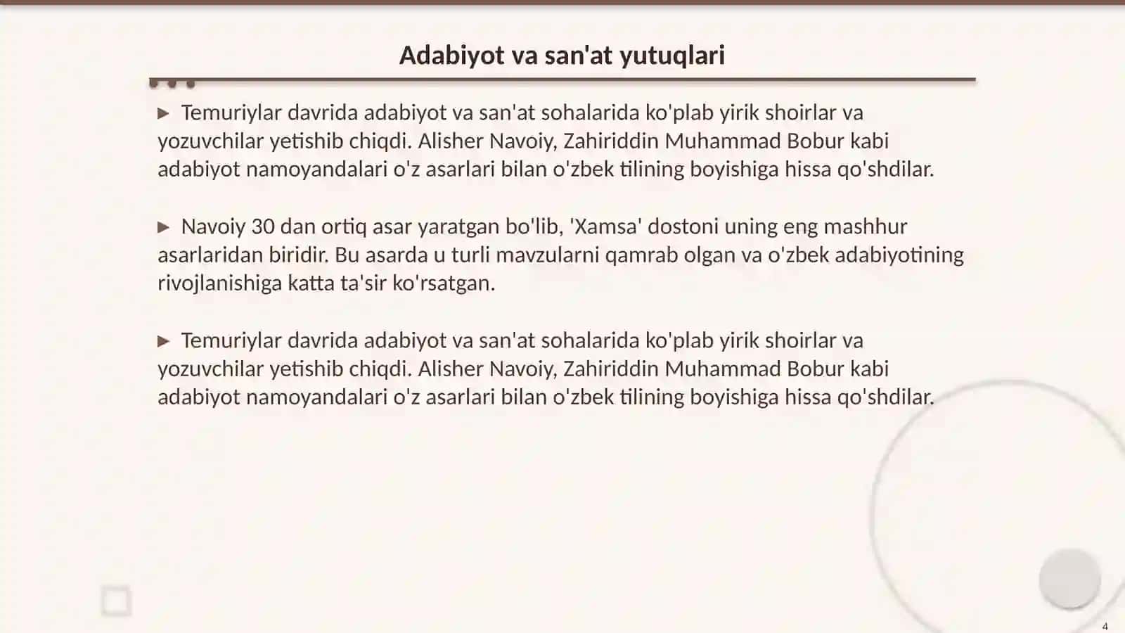 Temuriylar davrida madaniy hayot 4