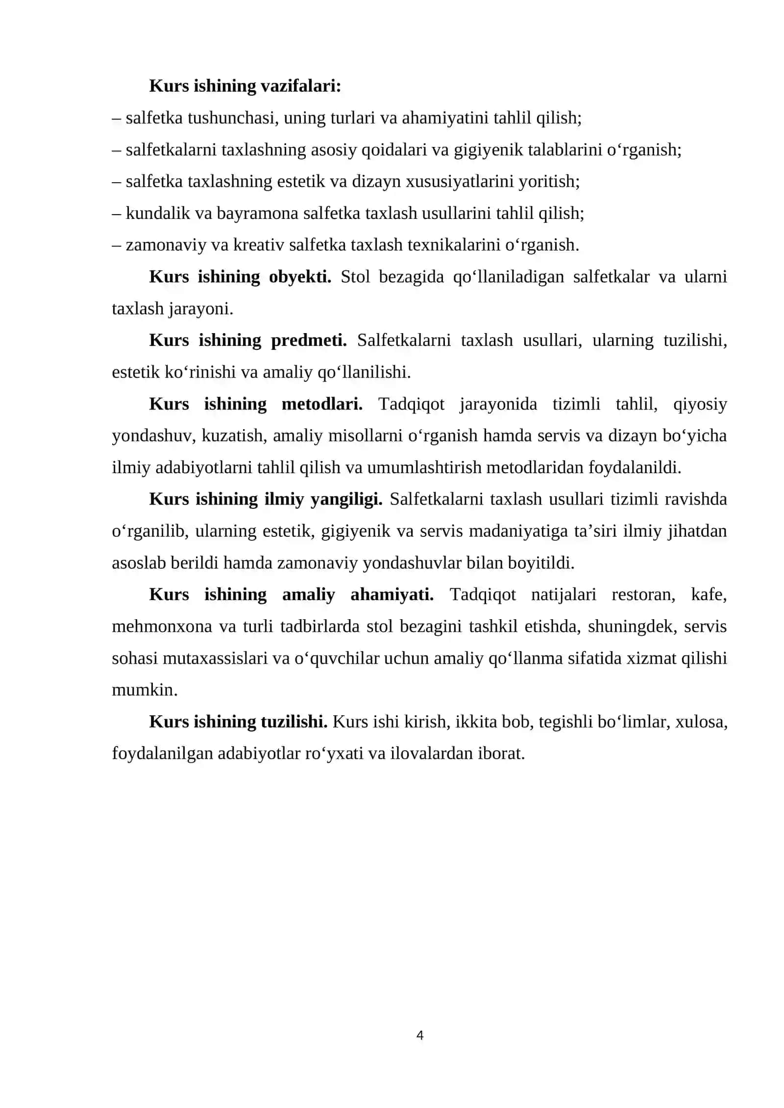 SALFETKALARNI TAXLASH USULLARI 4
