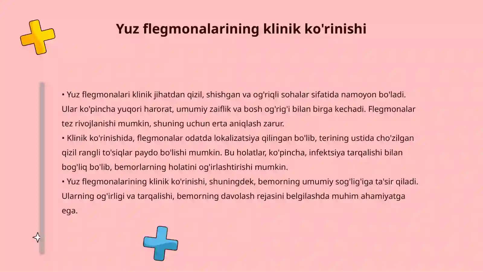 Yuz flegmonalaridagi kesimlarni mulyajda koʻrsata bilish 4