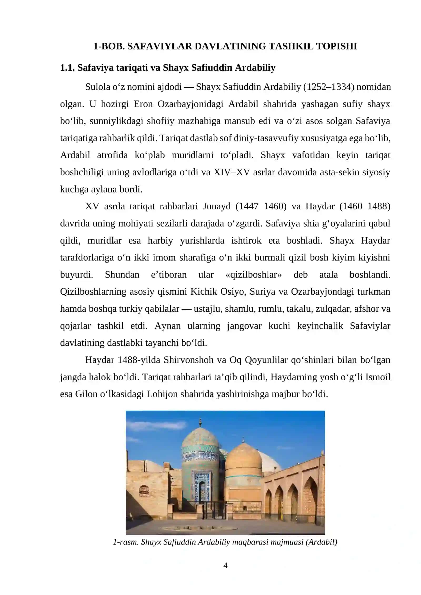 SAFAVIYLAR DAVLATI 4