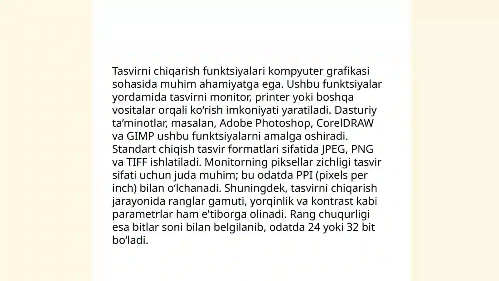 Tasvirni kiritish va chiqarish funksiyalari 4