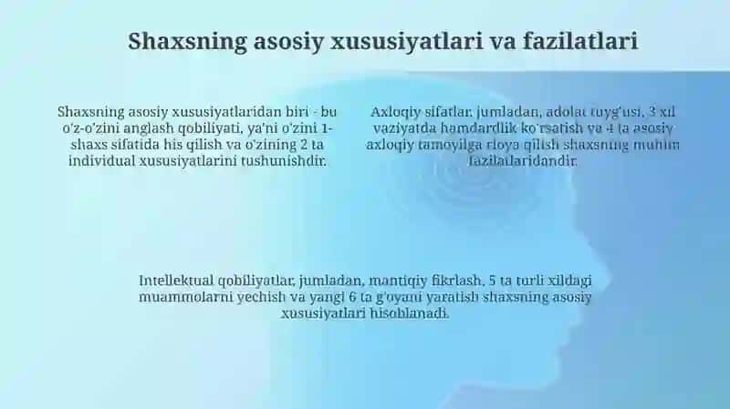 Shaxs haqida tushuncha 4