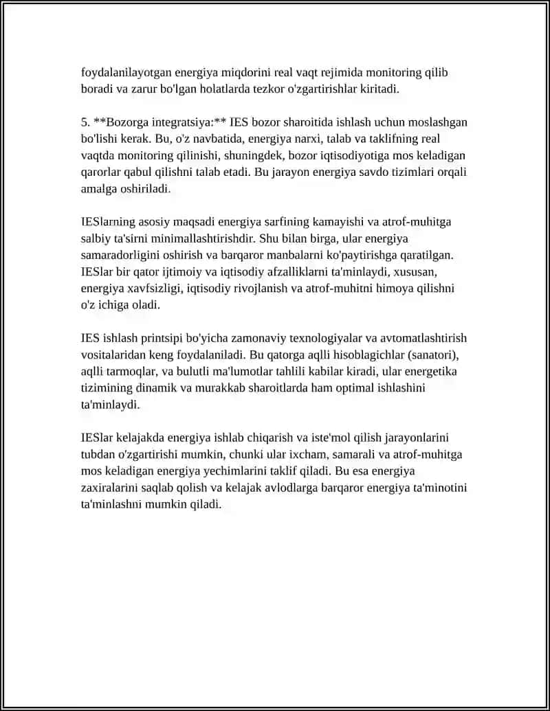 Integrallashgan Elektr Stansiyalari (IES) 4