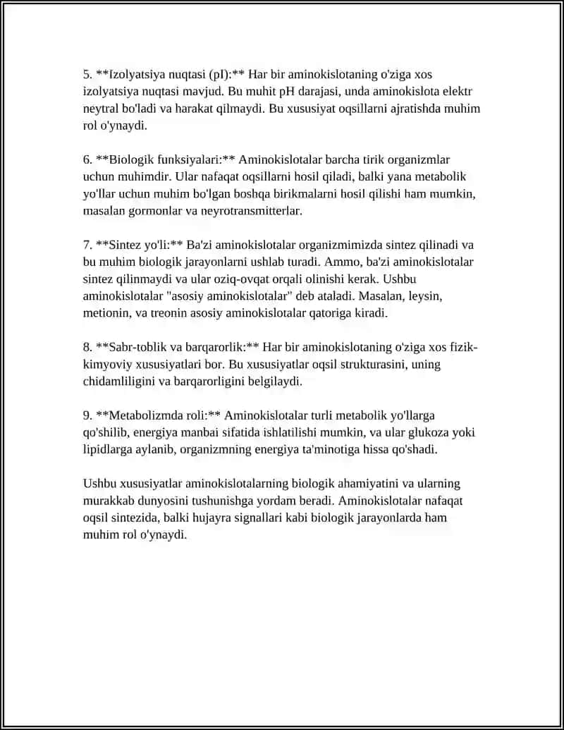 AMINOKISLOTALAR 4