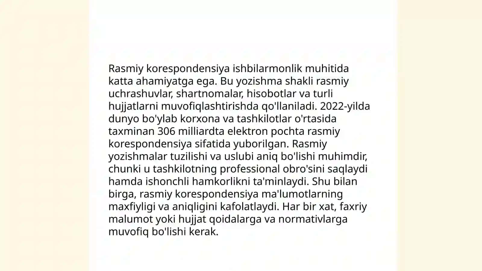 Xizmat yozishmalari 4