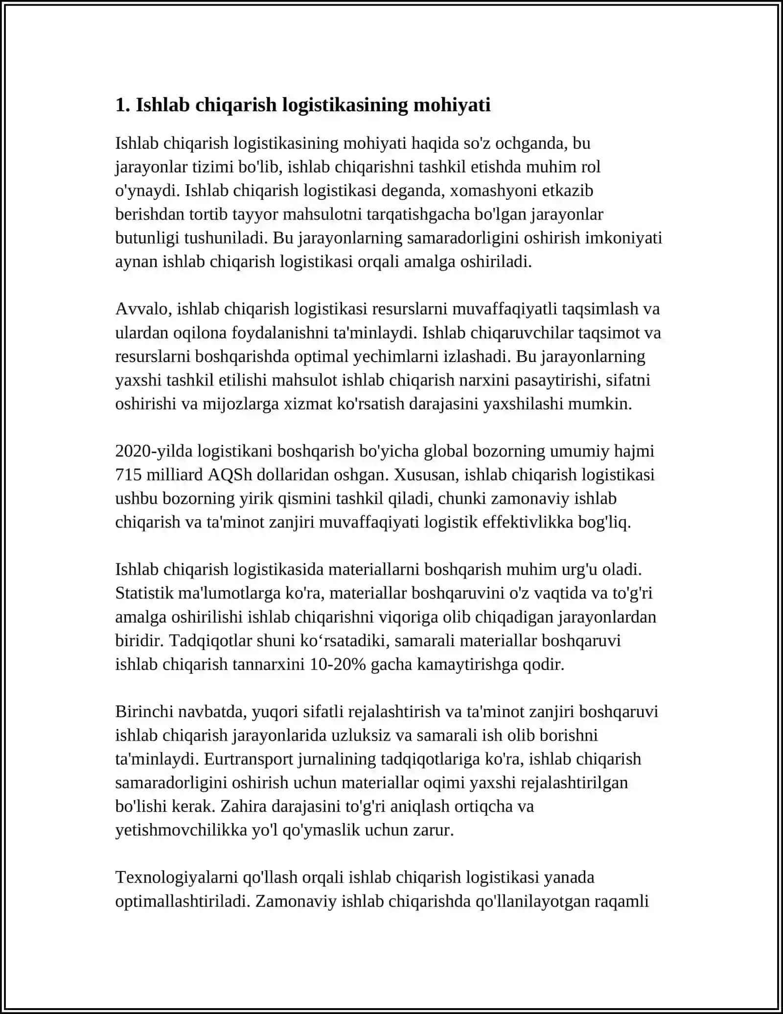 ISHLAB CHIQARISH LOGISTIKASI 4