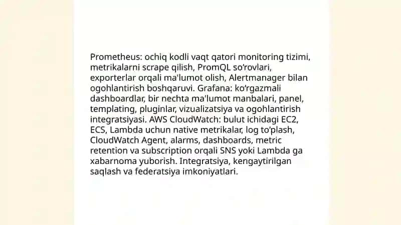 Bulut ishlash samaradorligi va monitoring 4