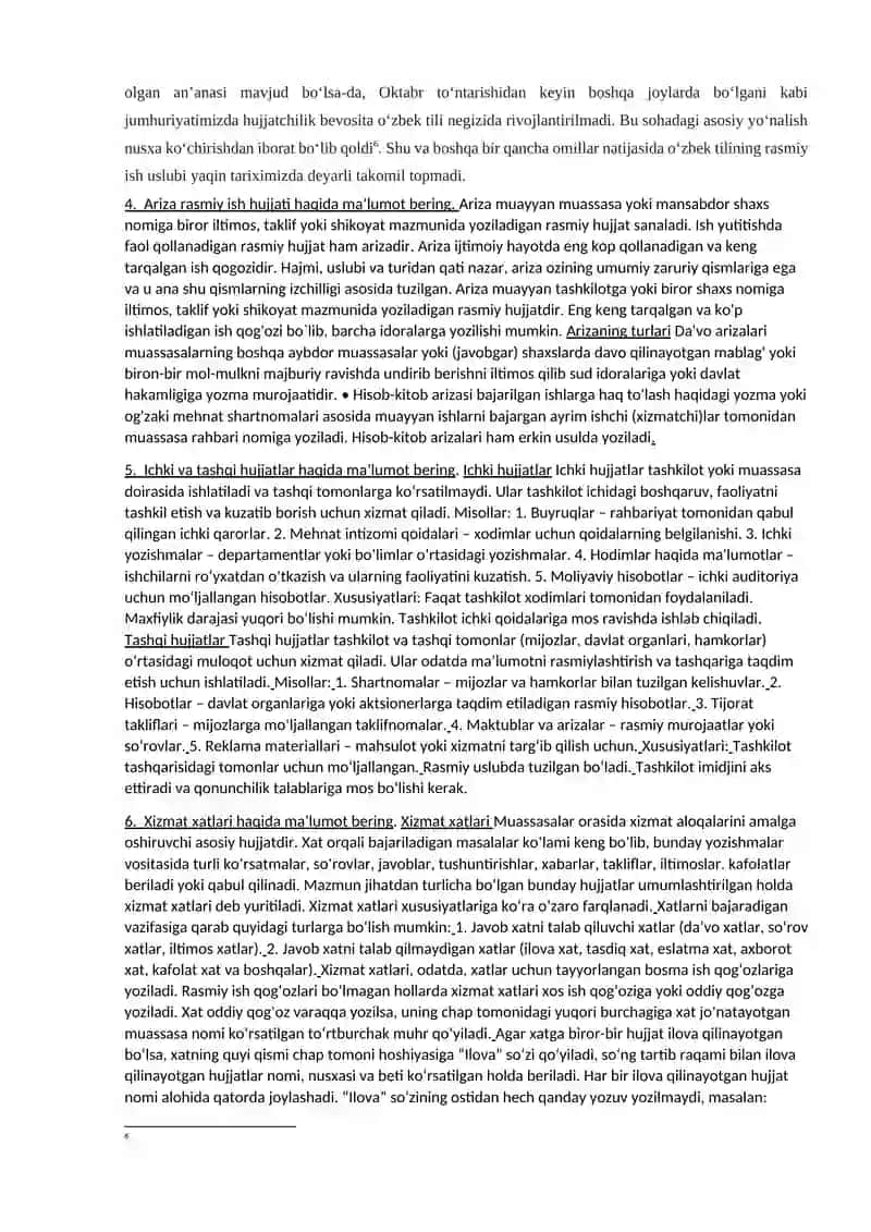 Ma’lumotnoma Turlari 4