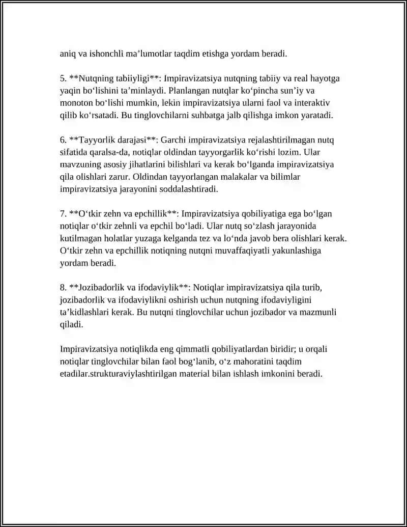 IMPIRAVIZATSIYANING NOTIQLIK MAHORATIDAGI O‘RNI 4