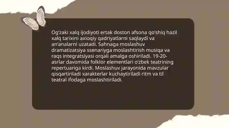 Oʻzbek xalq teatrning folklor ildizi 4