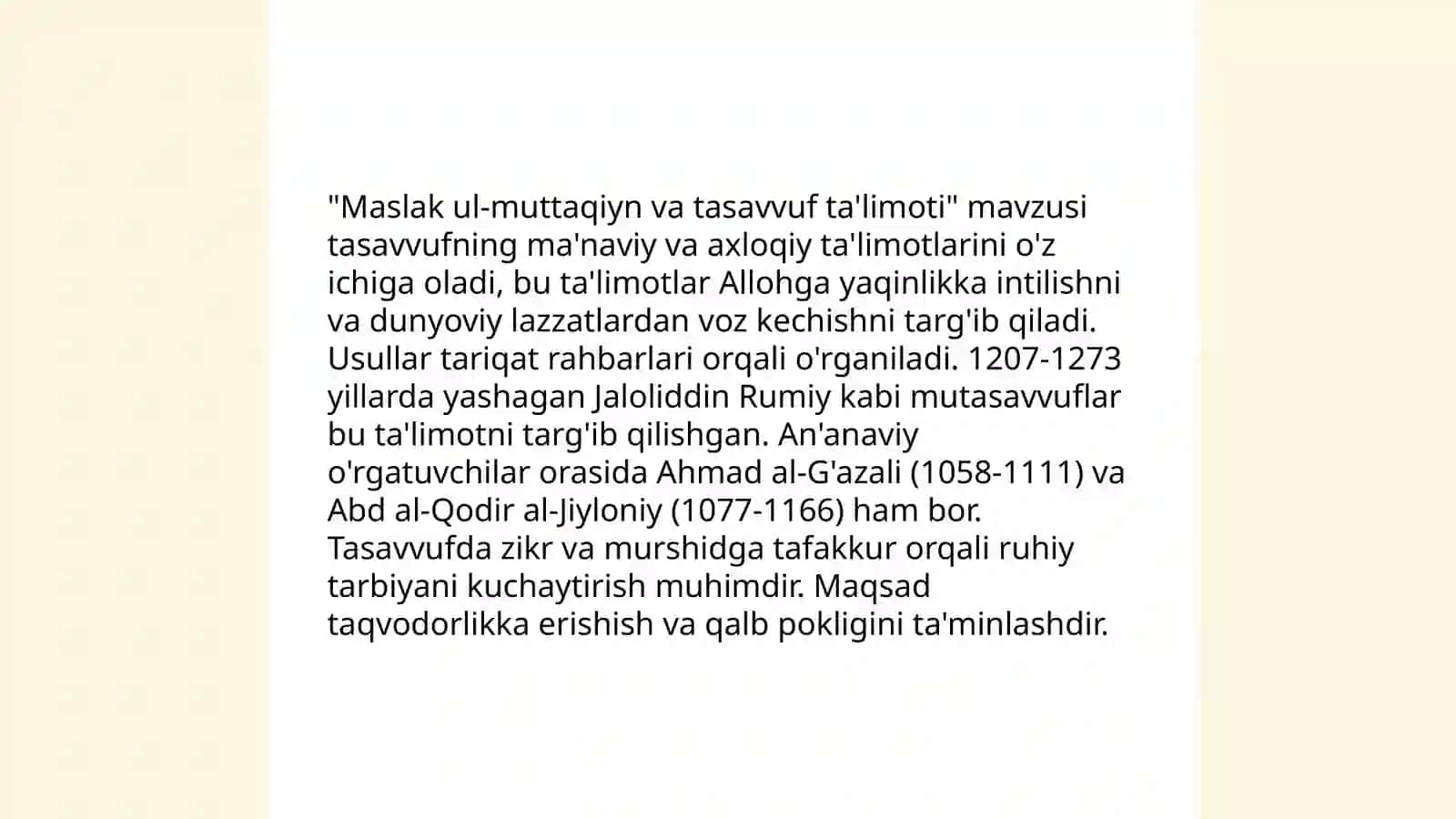 So'fi Olloyor "Maslak ul-muttaqiyn" 4